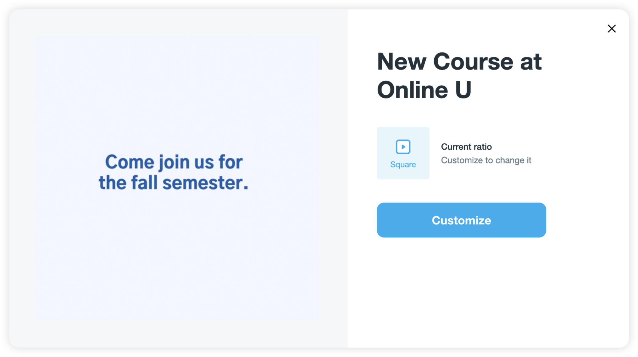 An example of a Vimeo video template