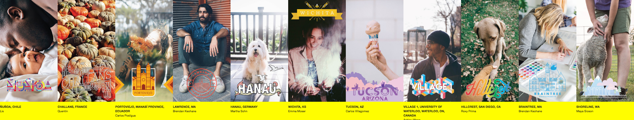 Examples of some created Geofilters (currently live on Snapchat)