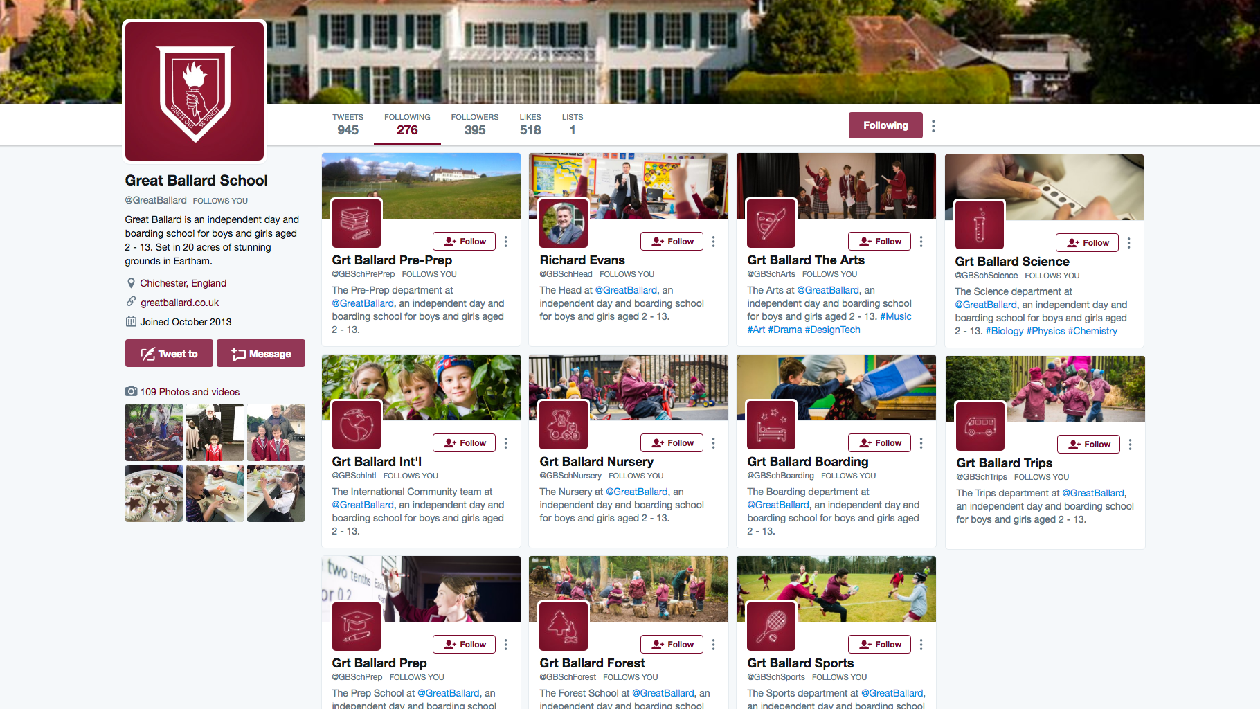 The school community at Great Ballard - a co-ed prep school