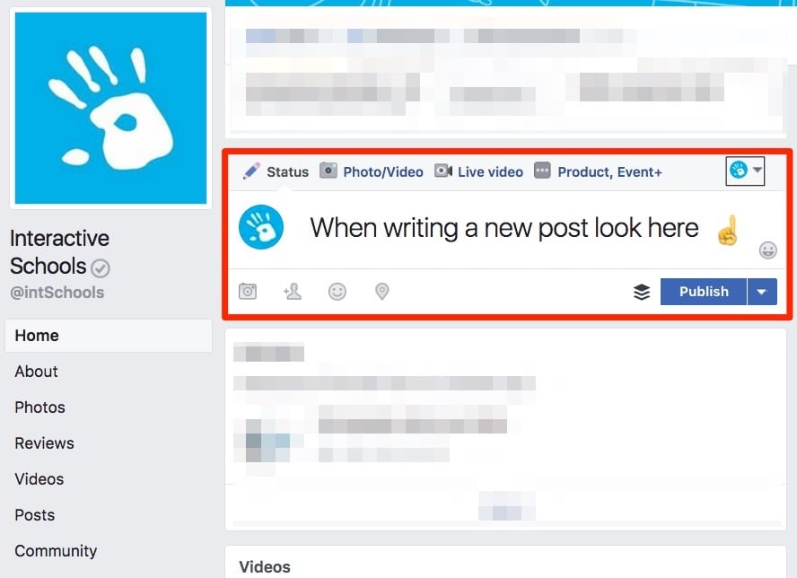   Use this dropdown menu to select who you are 'posting as'.  