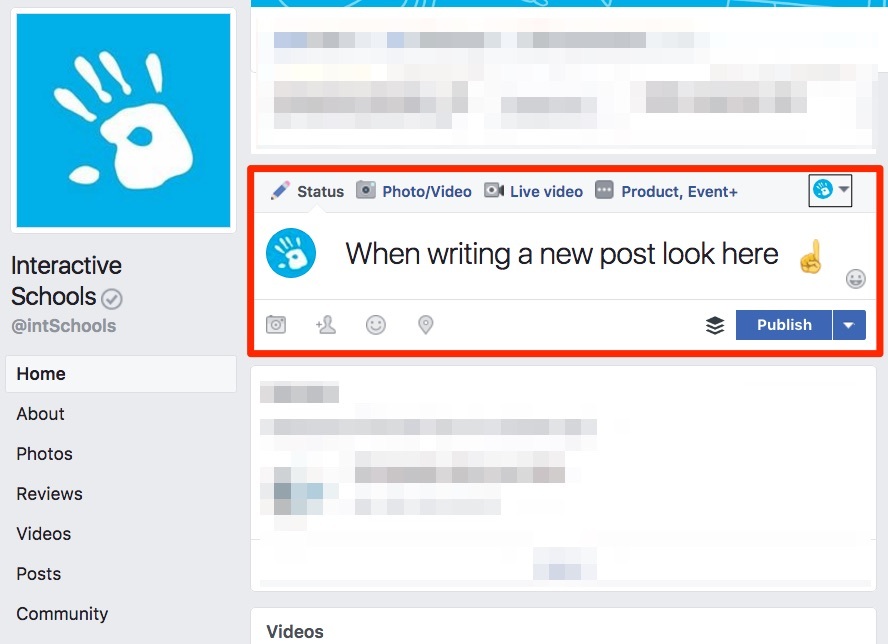   Use this dropdown menu to select who you are 'posting as'.  