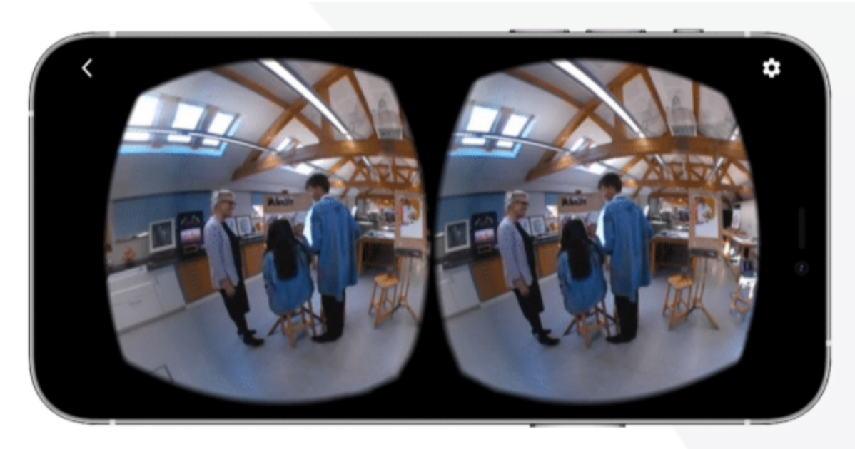 Virtual immersion in a school’s art classroom!